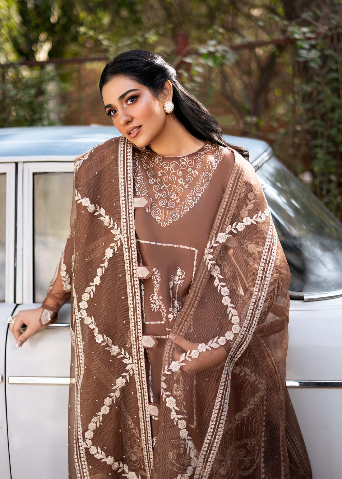 Fozia Khalid | Blossom Festive Lawn 25 | Spirea - House Of Hania