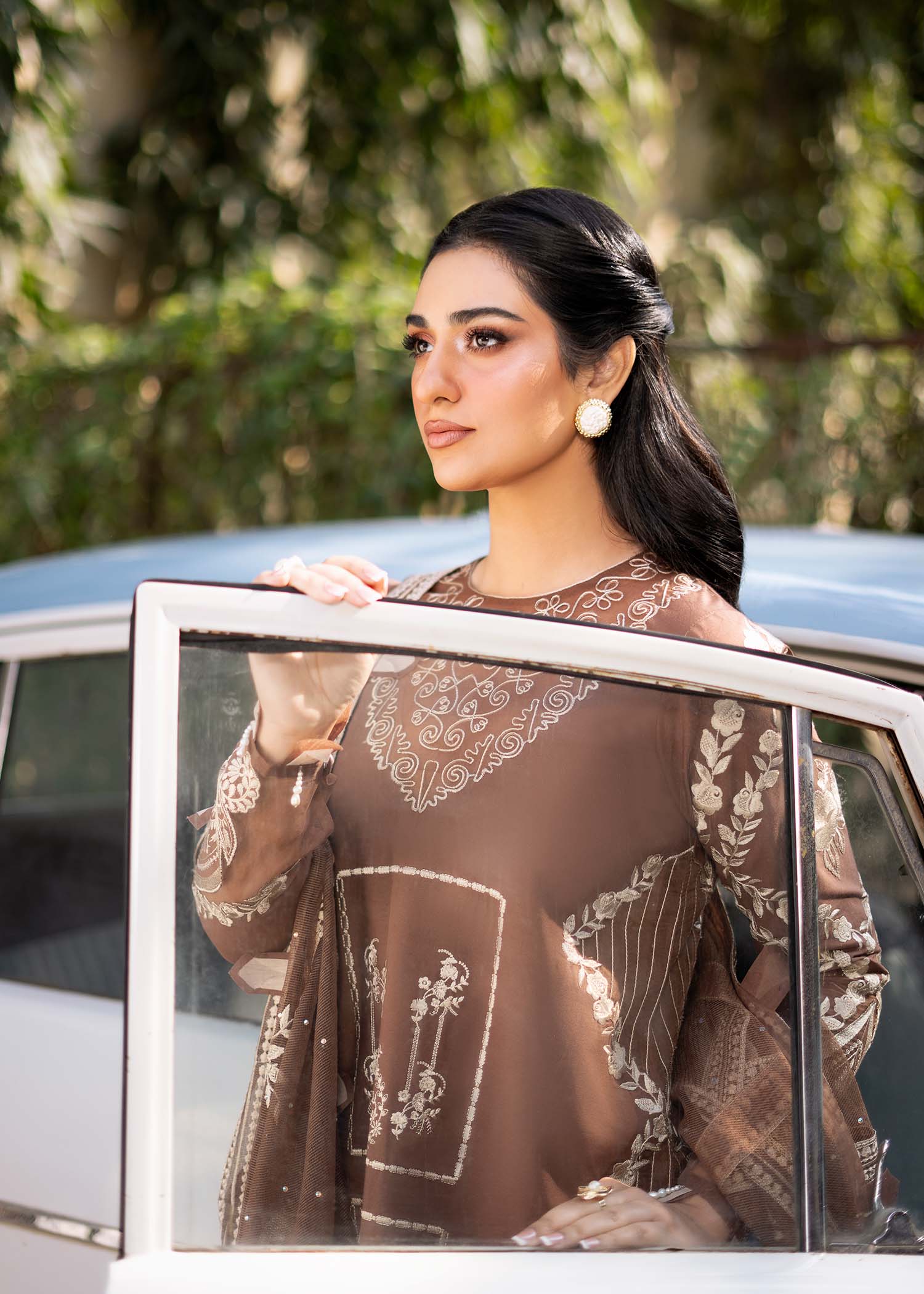 Fozia Khalid | Blossom Festive Lawn 25 | Spirea - House Of Hania