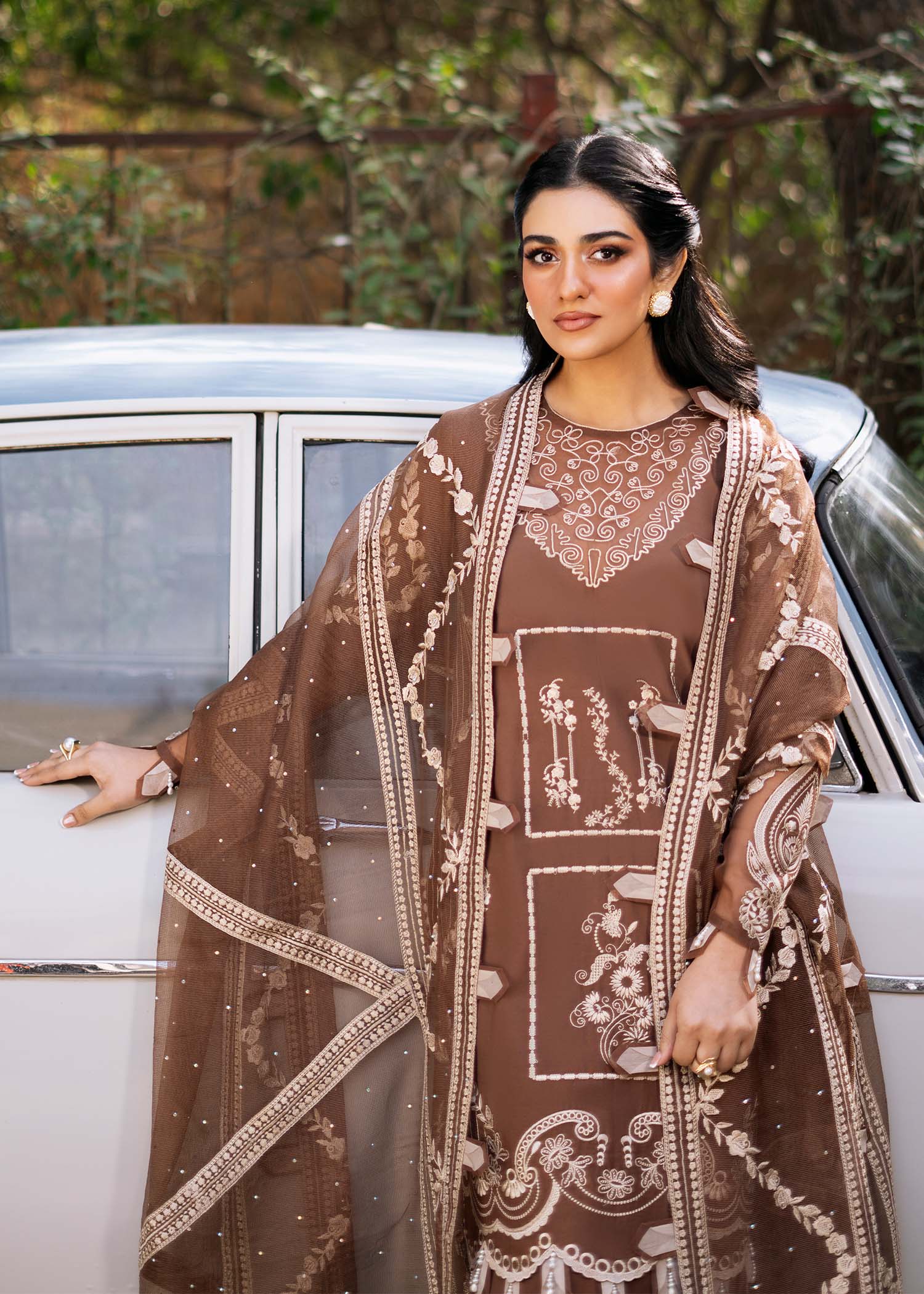 Fozia Khalid | Blossom Festive Lawn 25 | Spirea - House Of Hania