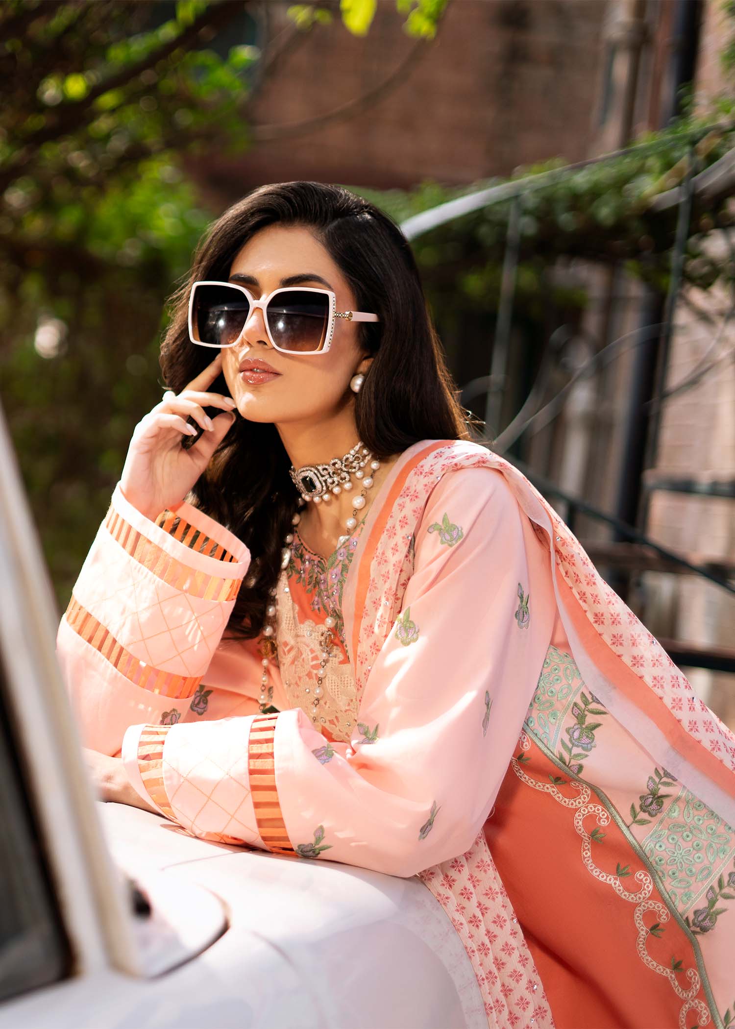 Fozia Khalid | Blossom Festive Lawn 25 | Zinnia - House Of Hania