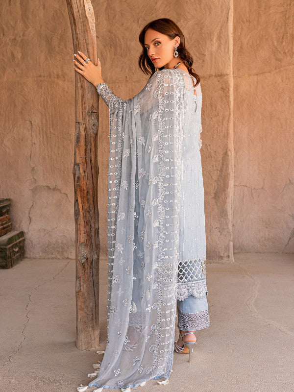 GULAAL EMBROIDERED CHIFFON-SAMARAH-04-COLLECTION'22 - House Of Hania