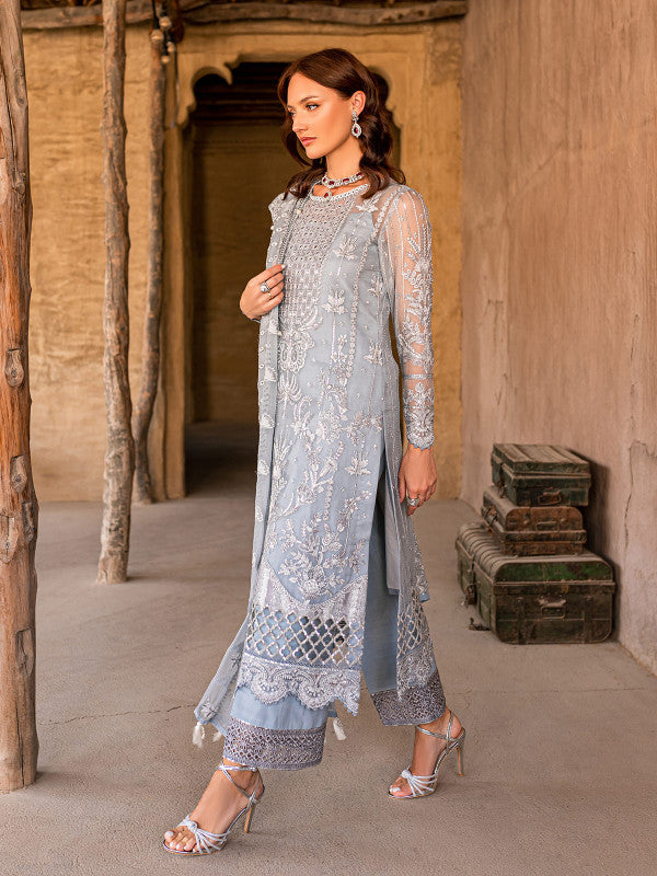 GULAAL EMBROIDERED CHIFFON-SAMARAH-04-COLLECTION'22 - House Of Hania