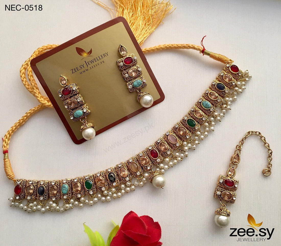 Gems Necklace-0518 - House Of Hania