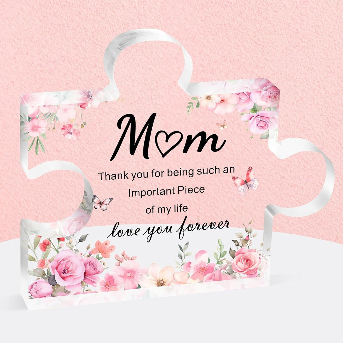 Gifts for Mum, Mothers Day Mum Birthday Gifts from Daughter Son, Decorative Acrylic Block Puzzle 3.9X3.3 Inch - Best Mummy Gifts for Mothers Day Christmas Birthday - House Of Hania