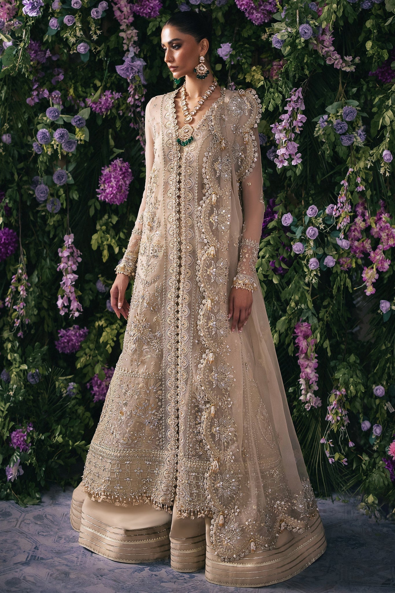 Gossamer by Zaha Embroidered Organza 3Pc Suit ZC24-06 Talia - House Of Hania