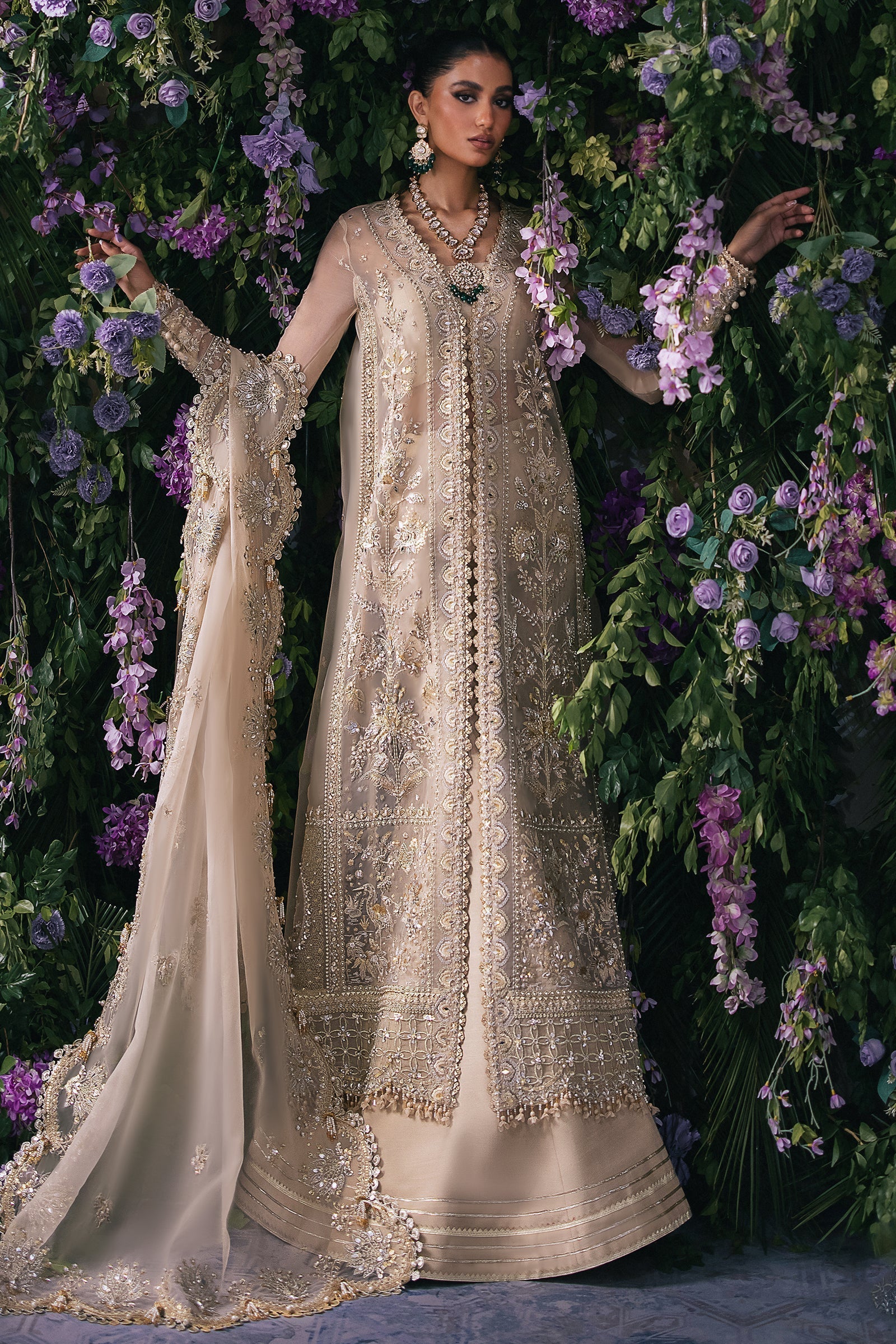 Gossamer by Zaha Embroidered Organza 3Pc Suit ZC24-06 Talia - House Of Hania