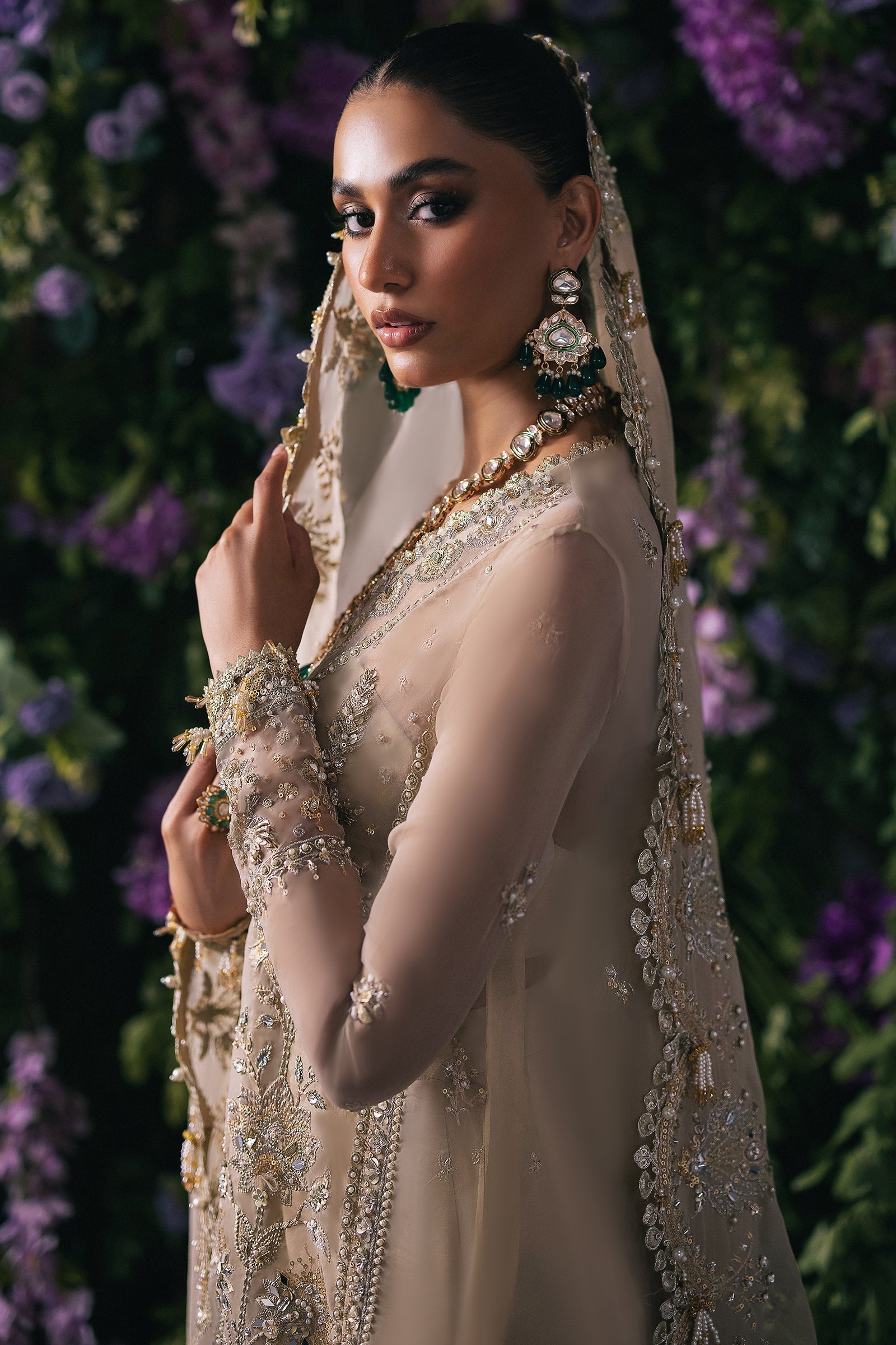 Gossamer by Zaha Embroidered Organza 3Pc Suit ZC24-06 Talia - House Of Hania