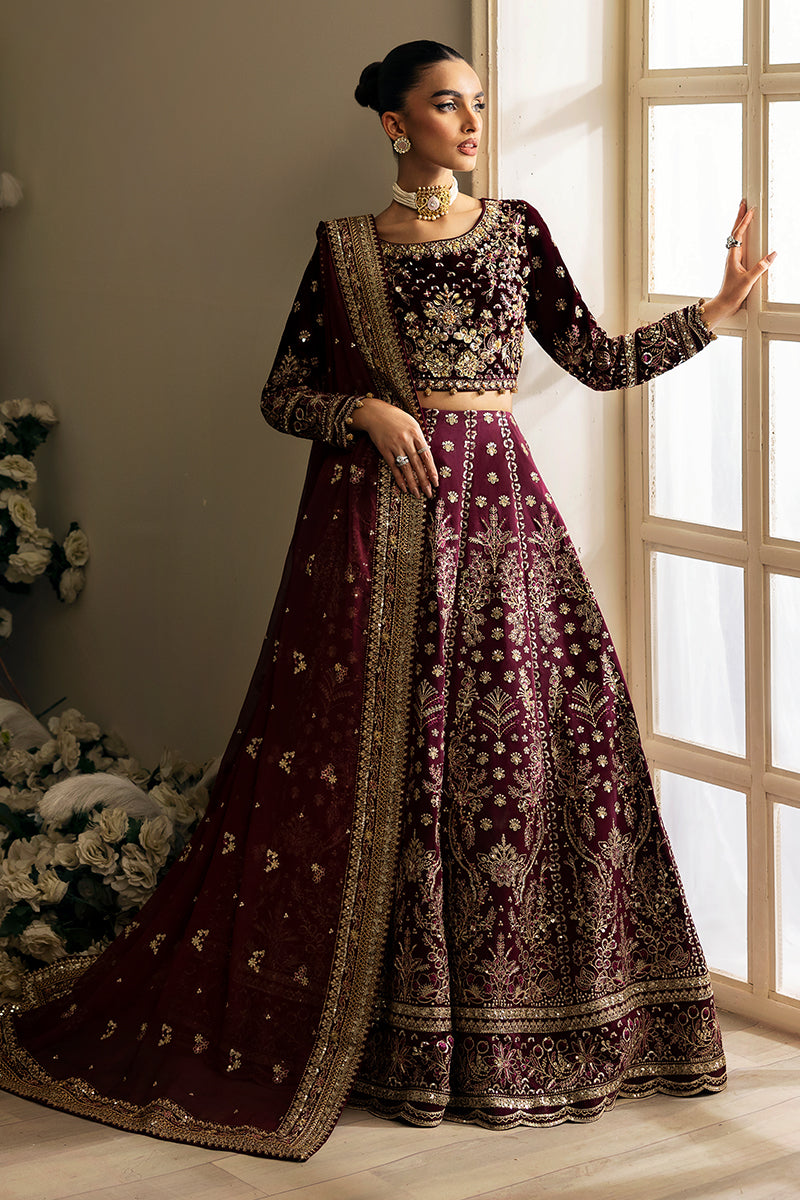 Gulaal | Celeste Velvet 24 | Carmine - House Of Hania
