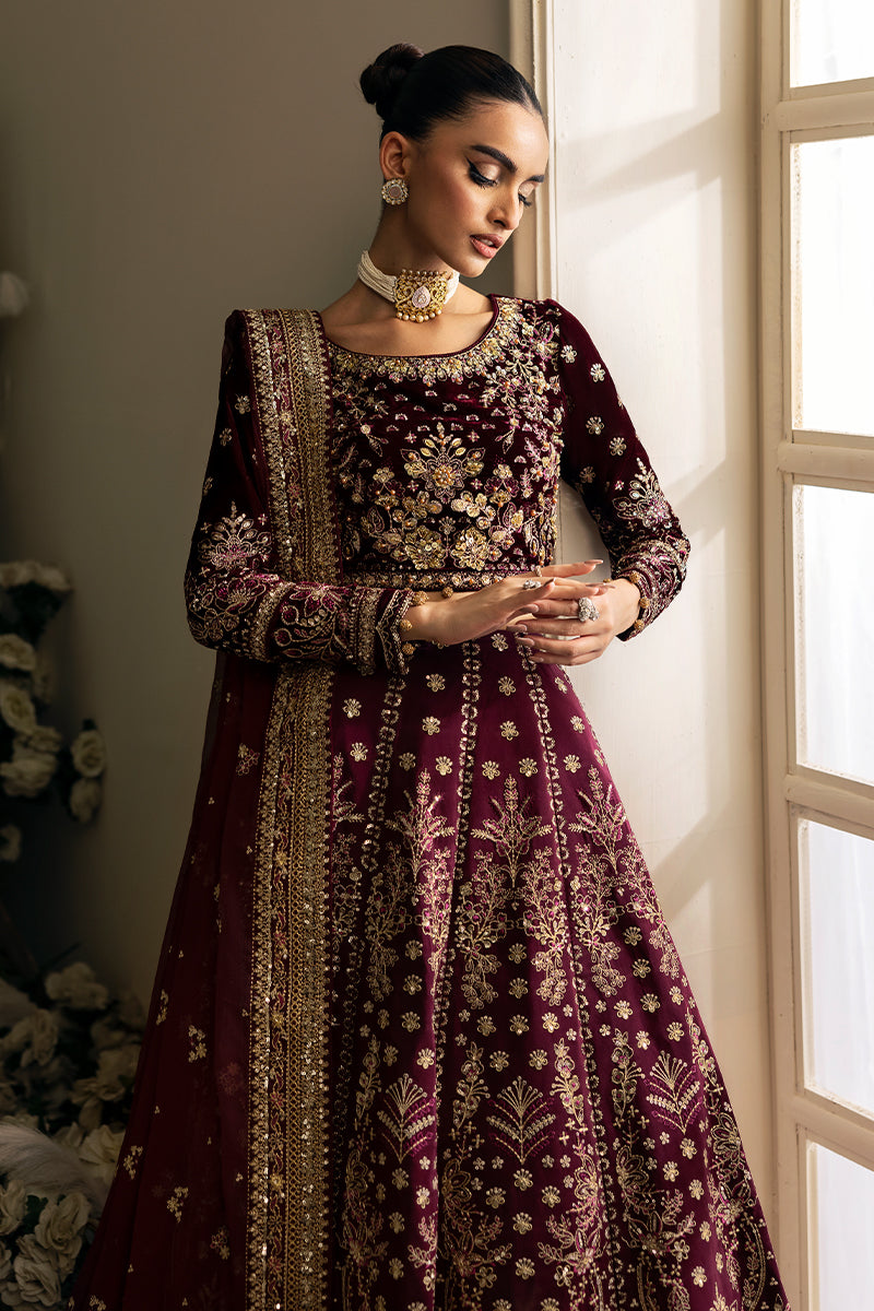 Gulaal | Celeste Velvet 24 | Carmine - House Of Hania