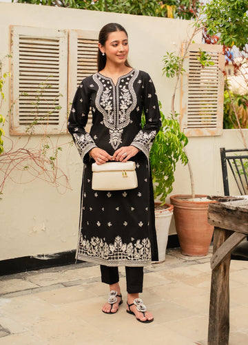 Gulaal | Embroidered Basics | Moonlit Noir - House Of Hania
