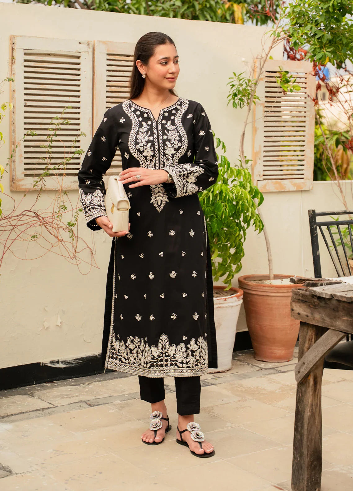 Gulaal | Embroidered Basics | Moonlit Noir - House Of Hania