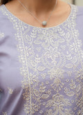 Gulaal | Embroidered Basics | Serene Lilac - House Of Hania