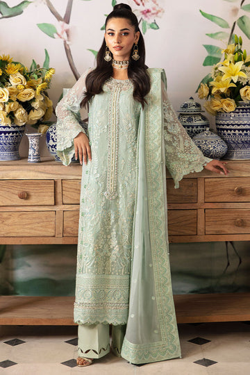 Gulaal | Embroidered Chiffon 24 | Jade - House Of Hania