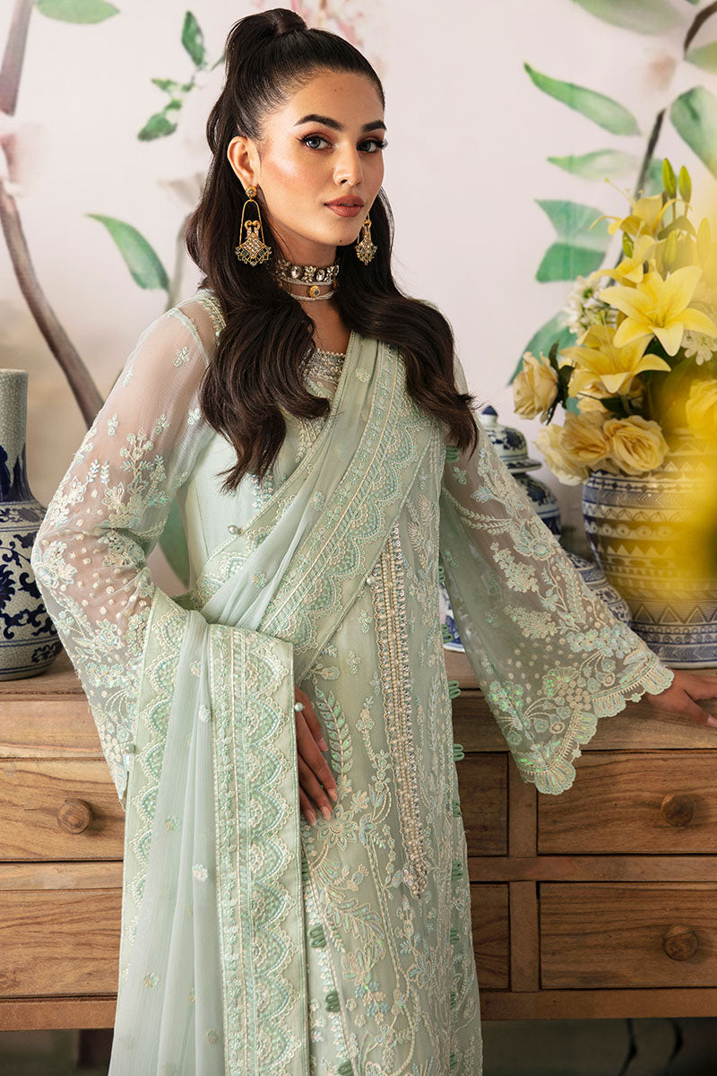 Gulaal | Embroidered Chiffon 24 | Jade - House Of Hania