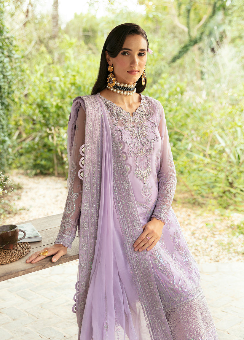 Gulaal | Embroidered Chiffon Eid Collection | VIOLA - House Of Hania