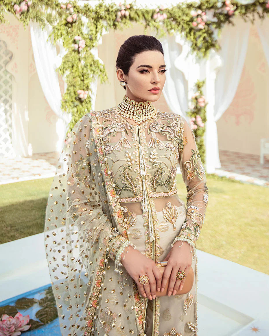 Gulaal | Fleur De Rose | Cher Embroidered Net 3-Piece Suit WS-04 - House Of Hania