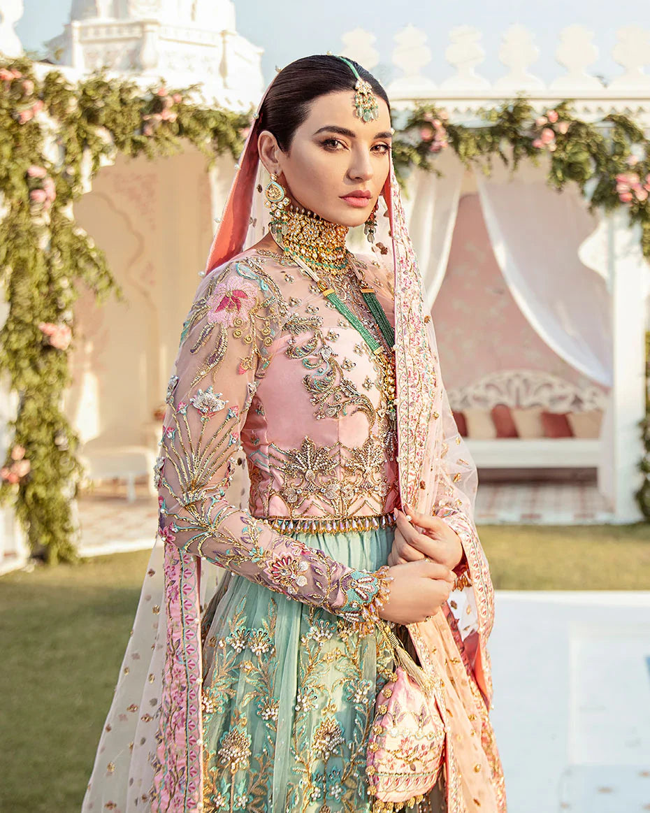 Gulaal | Fleur De Rose | Joli Embroidered Net 3-Piece Suit WS-03 - House Of Hania