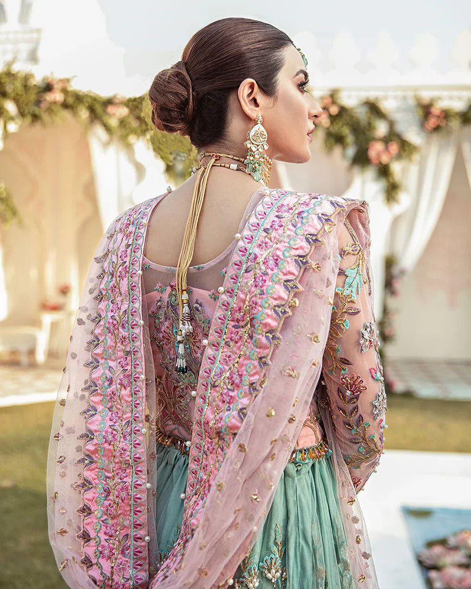 Gulaal | Fleur De Rose | Joli Embroidered Net 3-Piece Suit WS-03 - House Of Hania