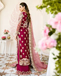 Gulaal | Fleur De Rose | Pois Embroidered Net 3-Piece Suit WS-08 - House Of Hania