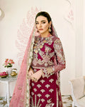 Gulaal | Fleur De Rose | Pois Embroidered Net 3-Piece Suit WS-08 - House Of Hania