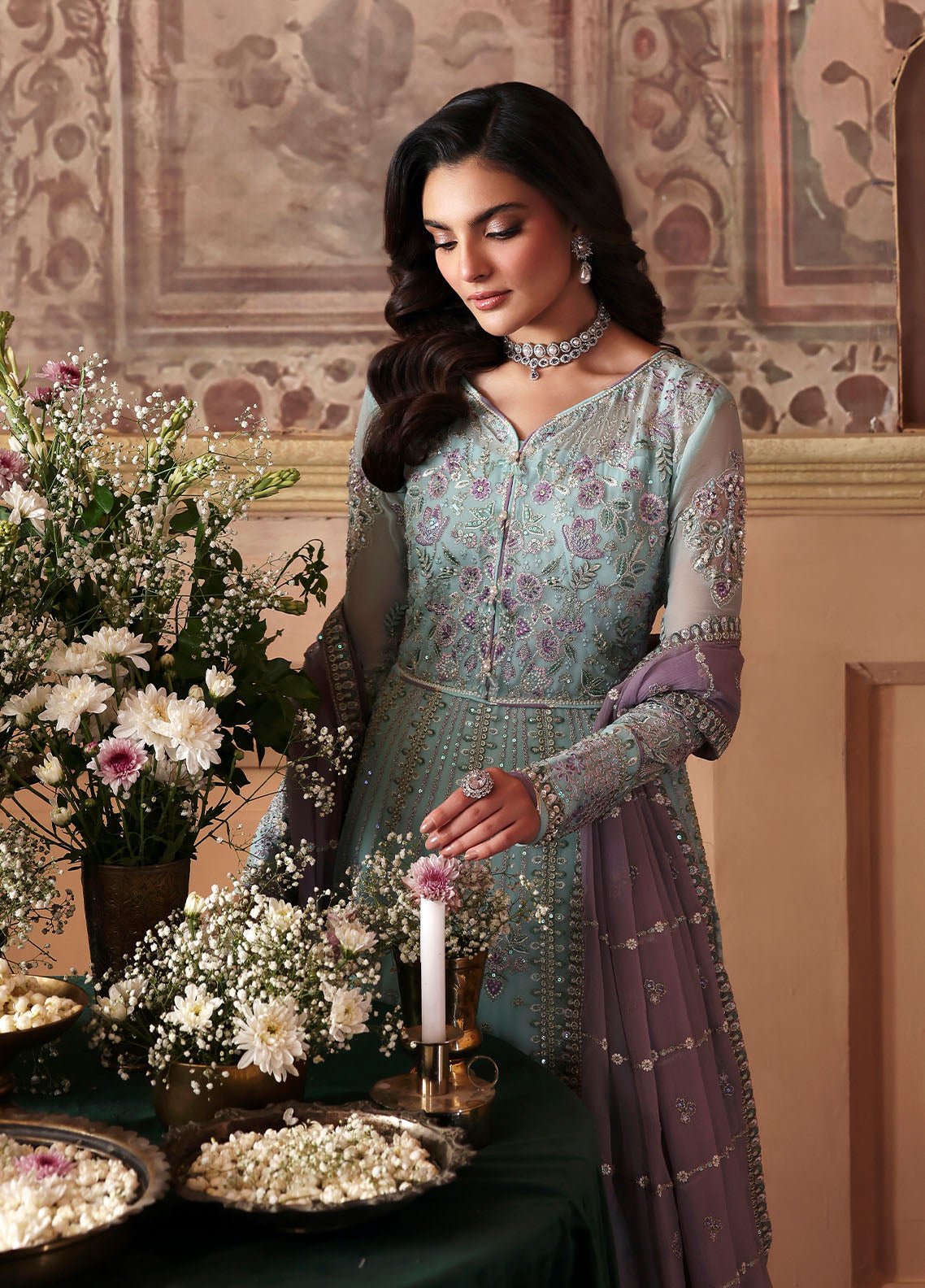 Gulaal | I Evayna Embroidered Chiffon | Delina - House Of Hania