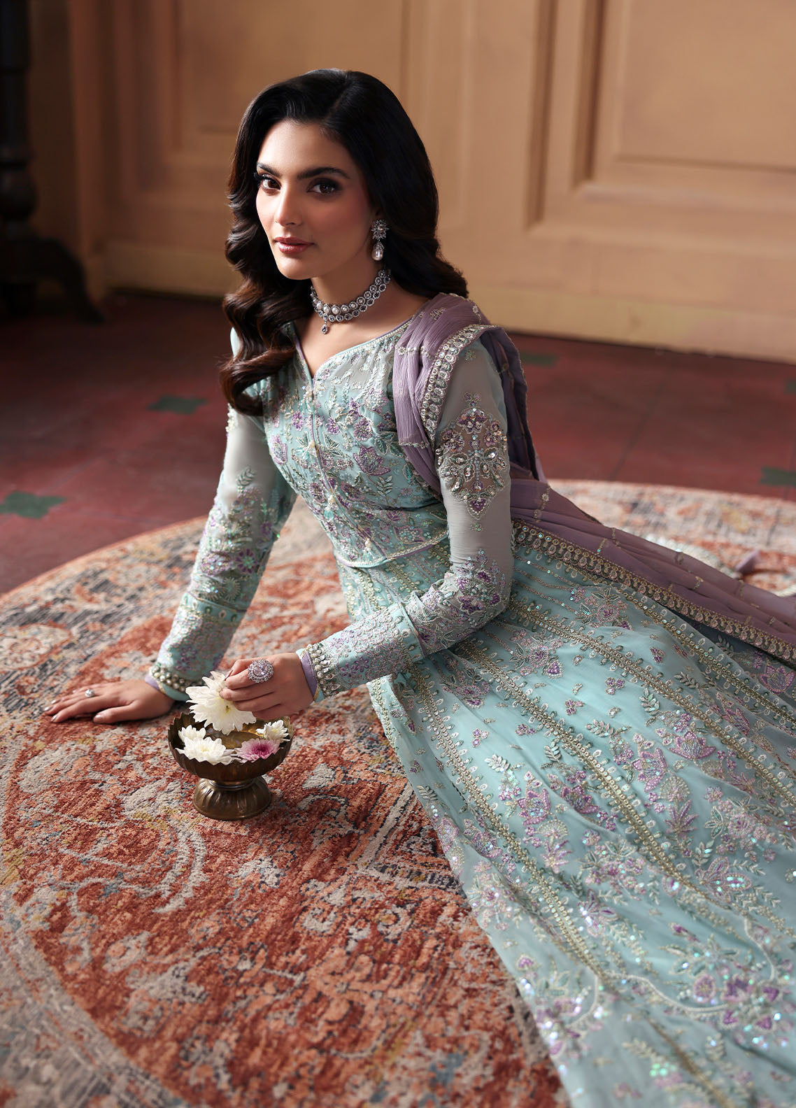 Gulaal | I Evayna Embroidered Chiffon | Delina - House Of Hania