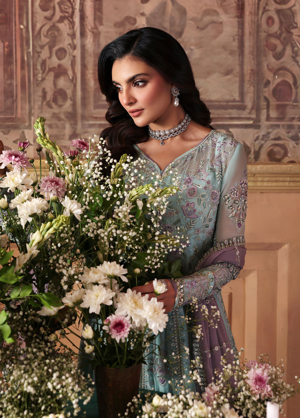 Gulaal | I Evayna Embroidered Chiffon | Delina - House Of Hania