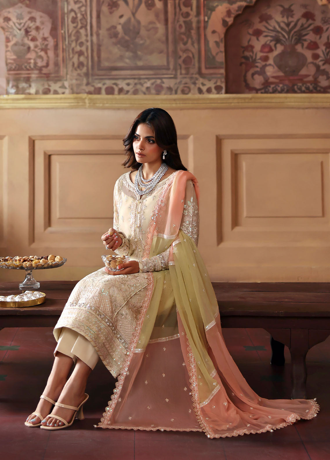 Gulaal | I Evayna Embroidered Chiffon | Fareyah - House Of Hania