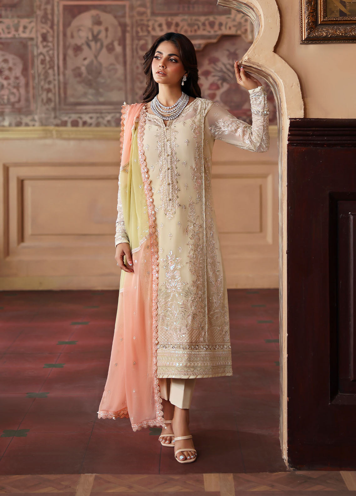 Gulaal | I Evayna Embroidered Chiffon | Fareyah - House Of Hania