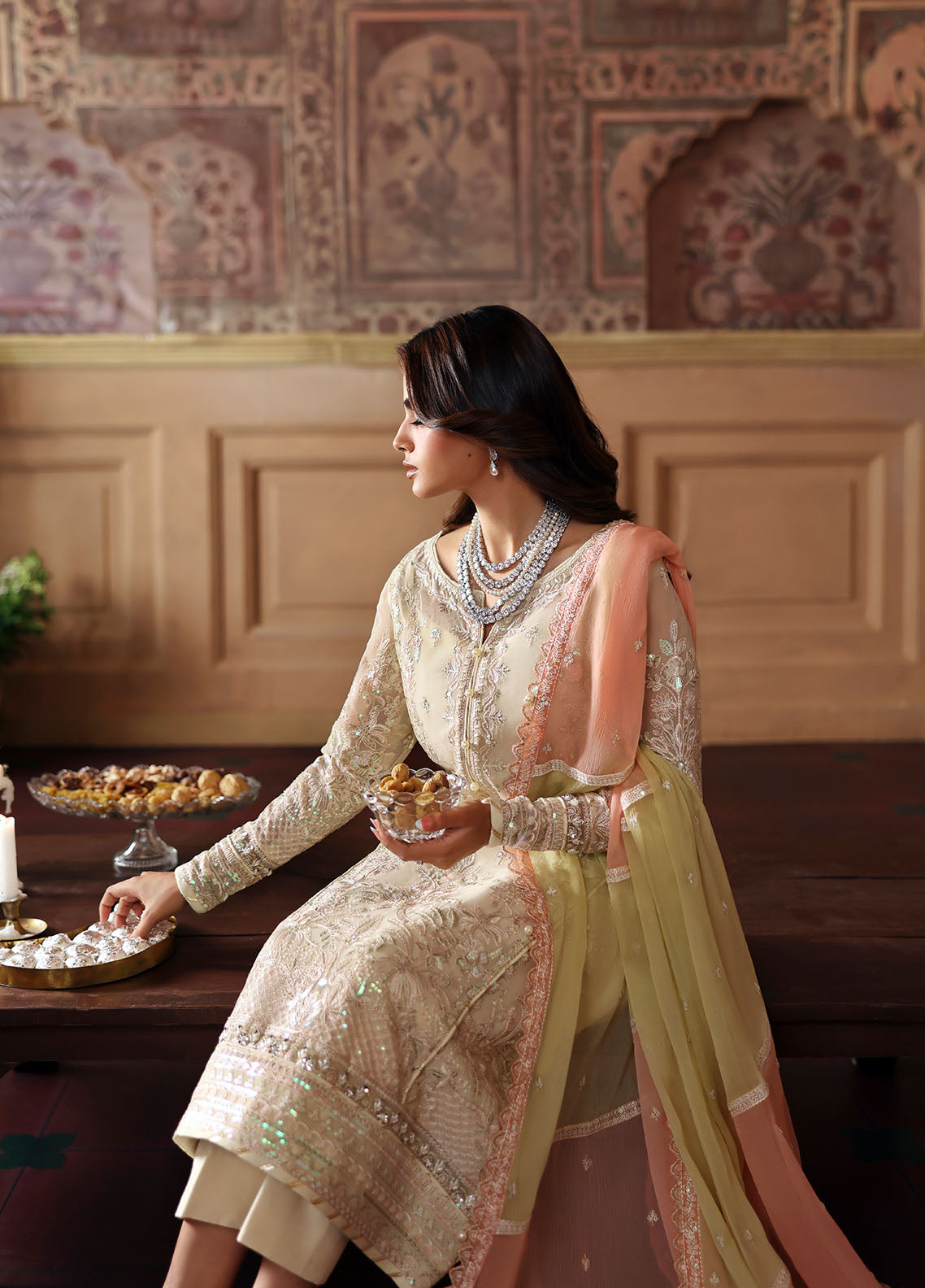 Gulaal | I Evayna Embroidered Chiffon | Fareyah - House Of Hania