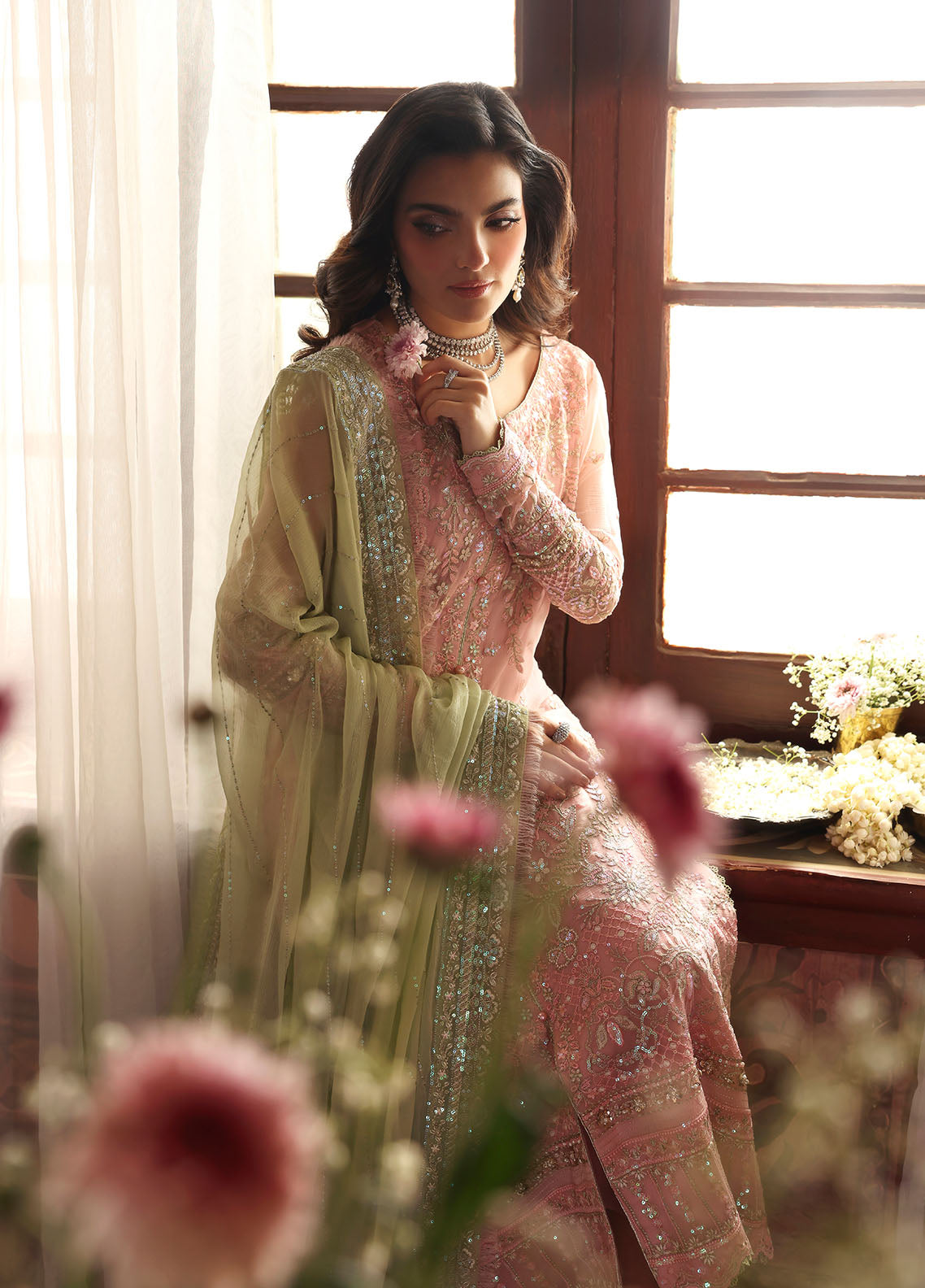 Gulaal | I Evayna Embroidered Chiffon | Layana - House Of Hania