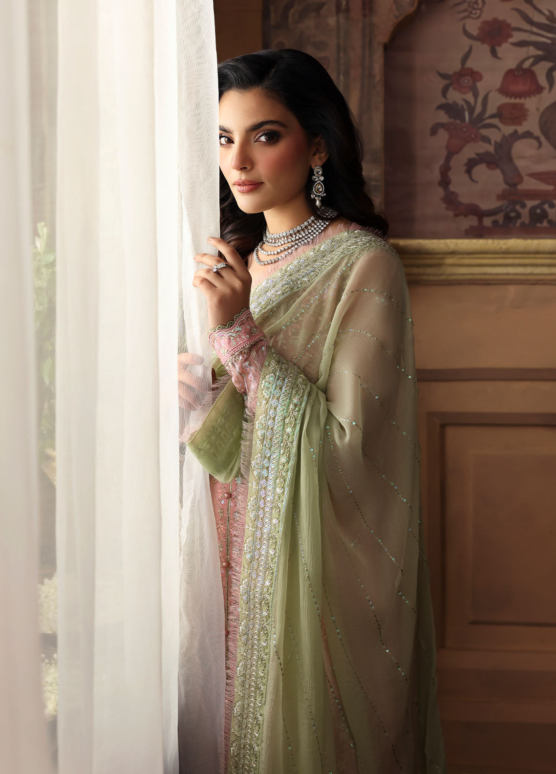 Gulaal | I Evayna Embroidered Chiffon | Layana - House Of Hania