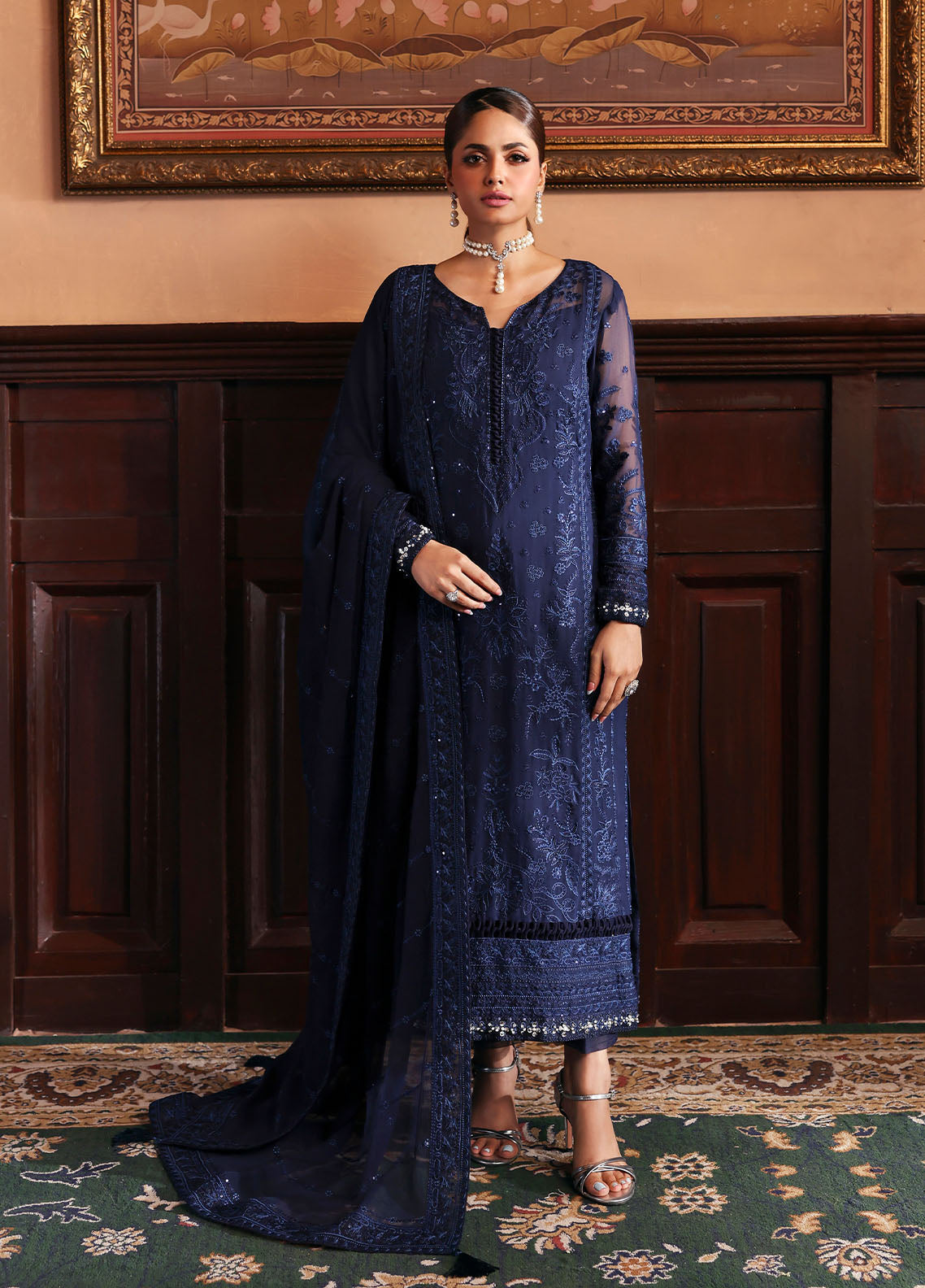 Gulaal | I Evayna Embroidered Chiffon | Leesha - House Of Hania