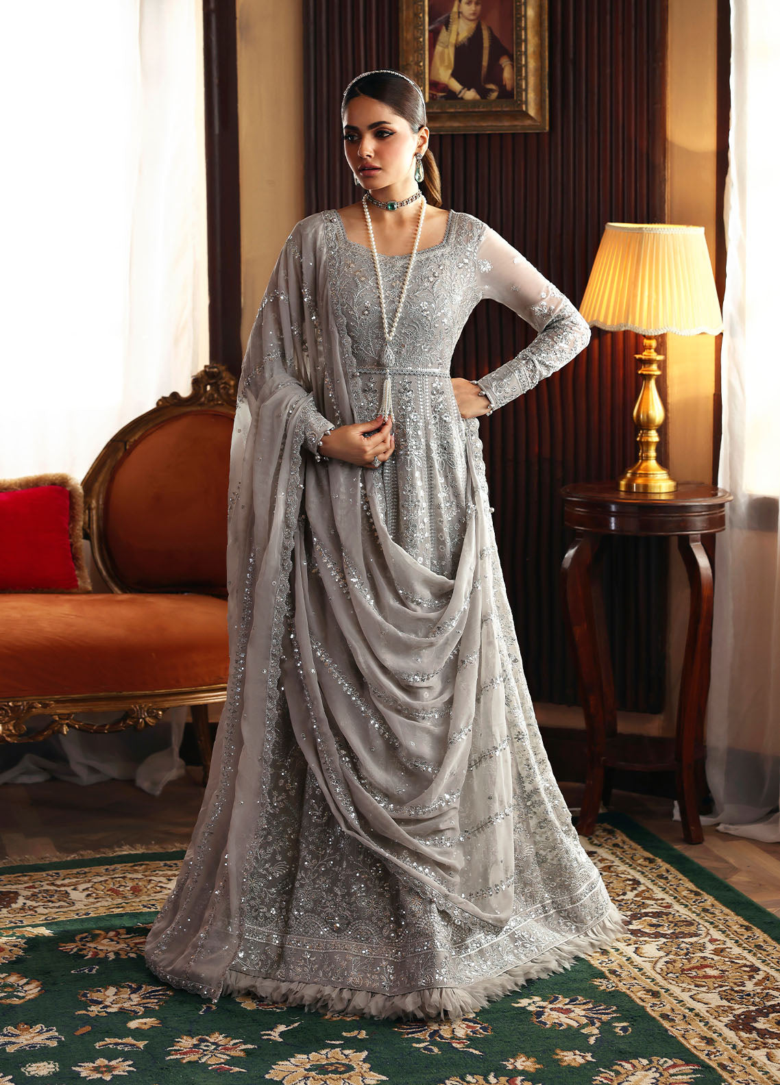 Gulaal | I Evayna Embroidered Chiffon | Sheyza - House Of Hania