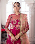 Gulaal | Meherma Wedding Formals Collection | Chameli Embroidered Net 3-Piece Suit WS-10 - House Of Hania