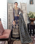 Gulaal | Meherma Wedding Formals Collection | Qayinaat Embroidered Net 3-Piece Suit WS-16 - House Of Hania