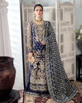 Gulaal | Meherma Wedding Formals Collection | Qayinaat Embroidered Net 3-Piece Suit WS-16 - House Of Hania