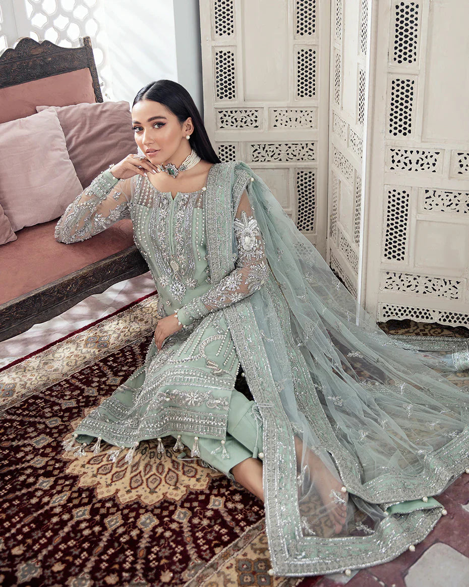 Gulaal | Meherma Wedding Formals Collection | Zeba Embroidered Net 3-Piece Suit WS-21 - House Of Hania