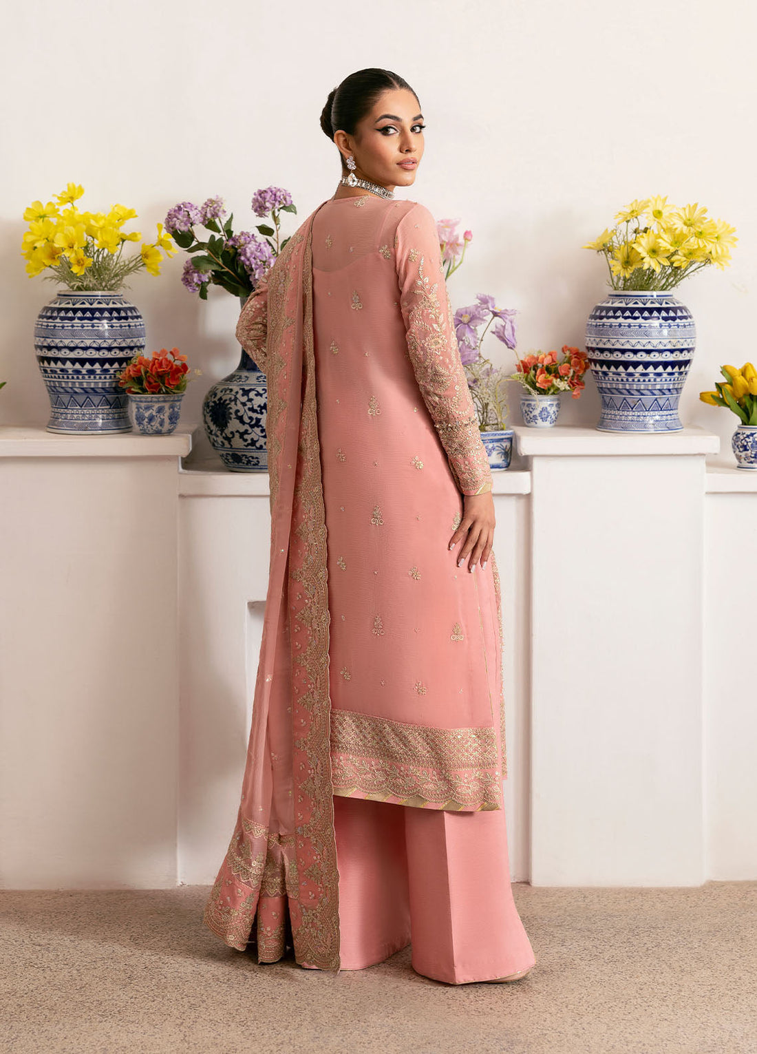 Gulaal | Reverie Embroidered Chiffon | CORALYN - House Of Hania