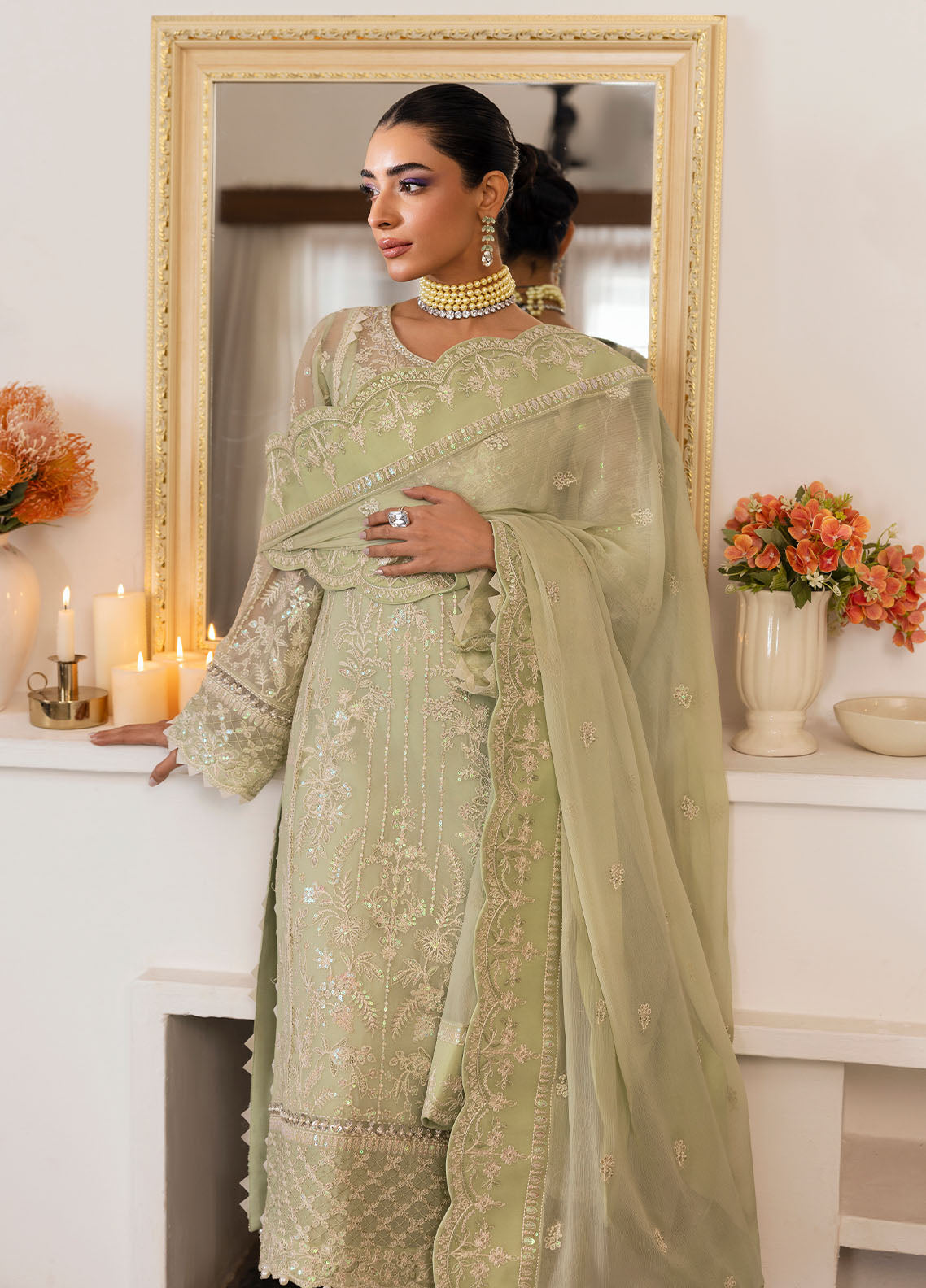 Gulaal | Reverie Embroidered Chiffon | VIRIDA - House Of Hania