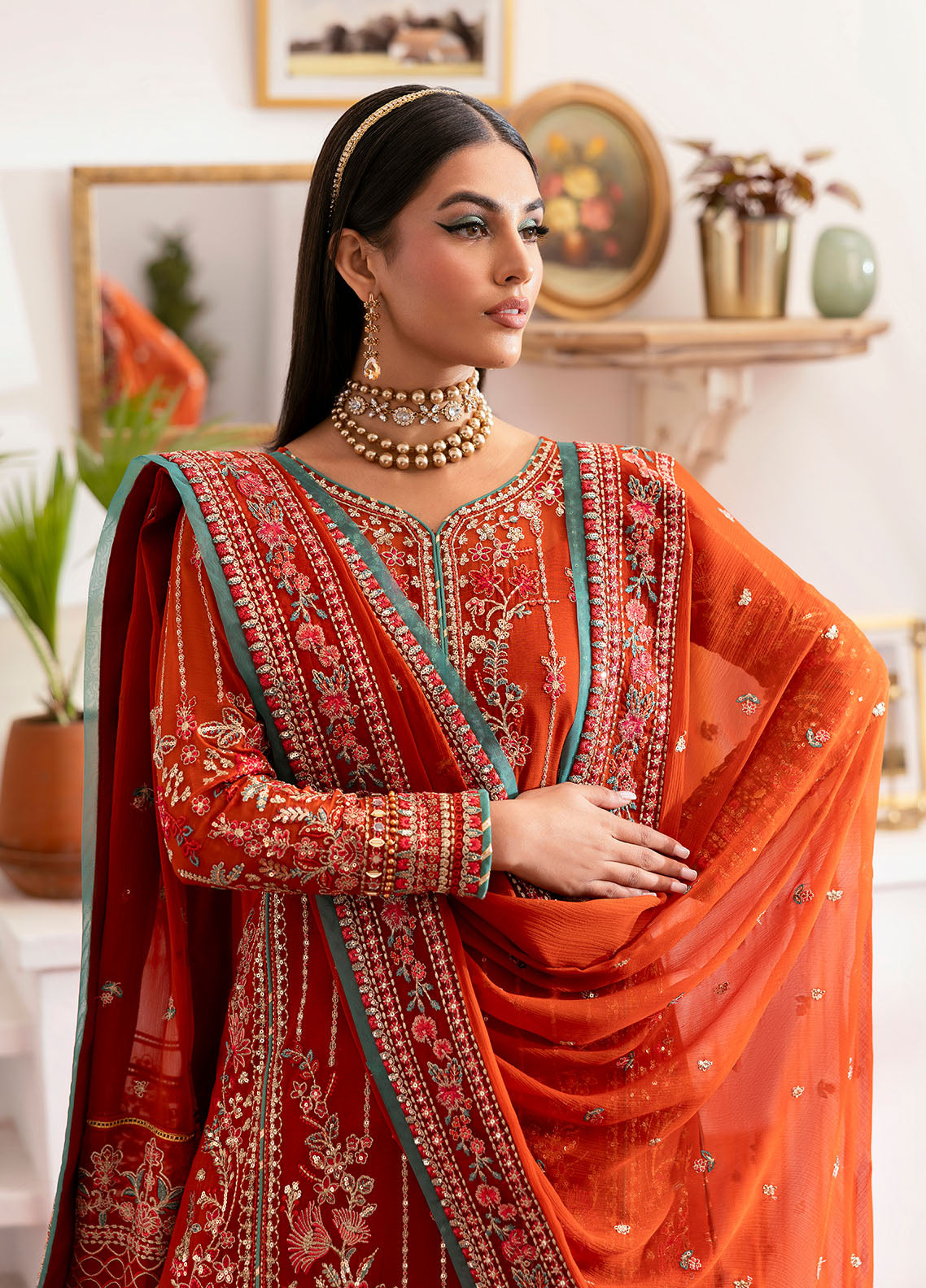 Gulaal | Reverie Embroidered Chiffon | ZARNA - House Of Hania