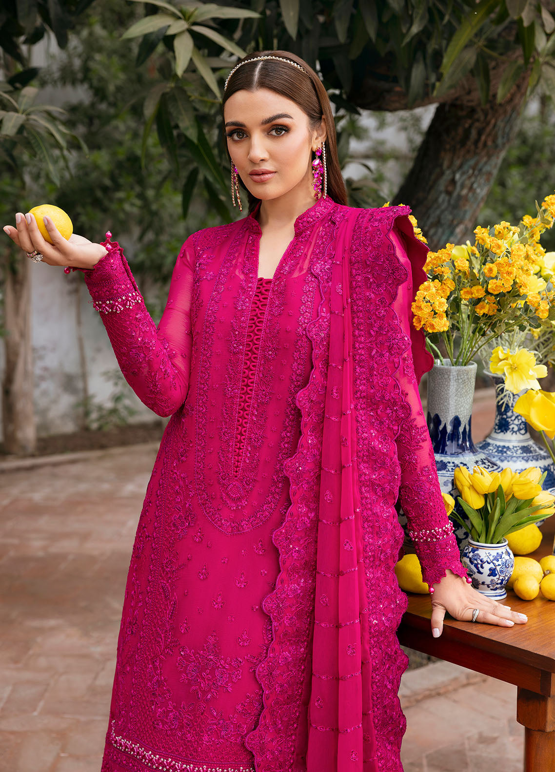 Gulaal | Reverie Embroidered Chiffon | ZEVIRA - House Of Hania