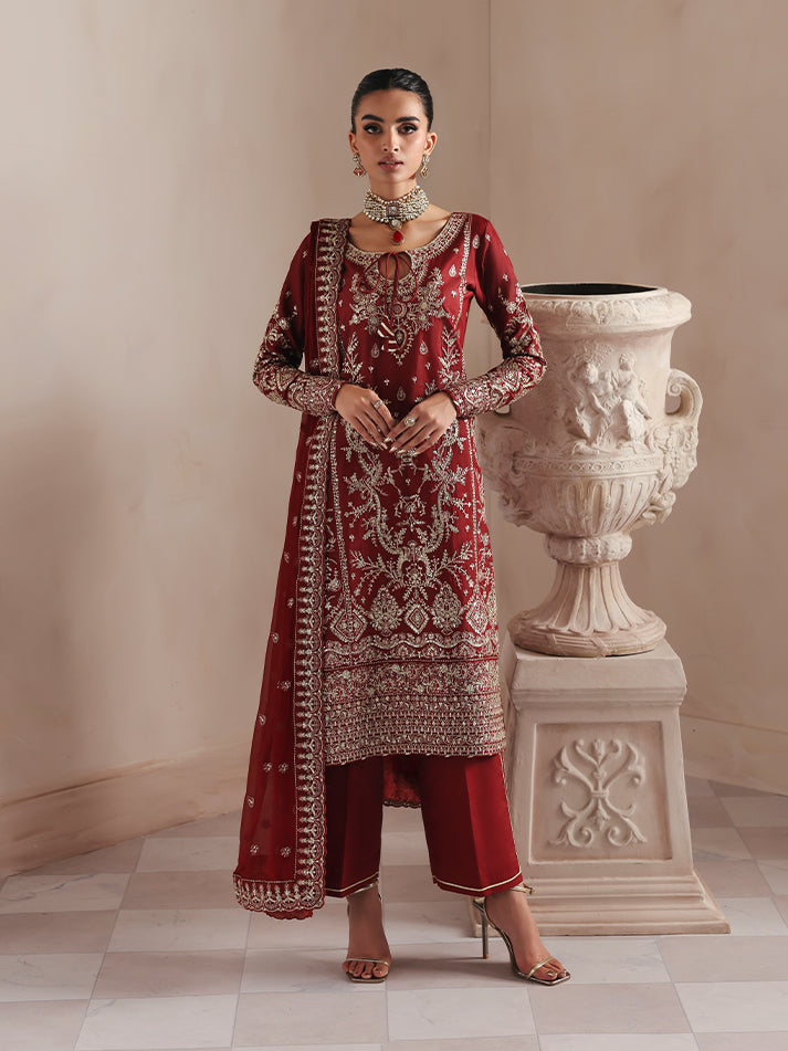 Gulaal | Serica Raw Silk | Seryne - House Of Hania