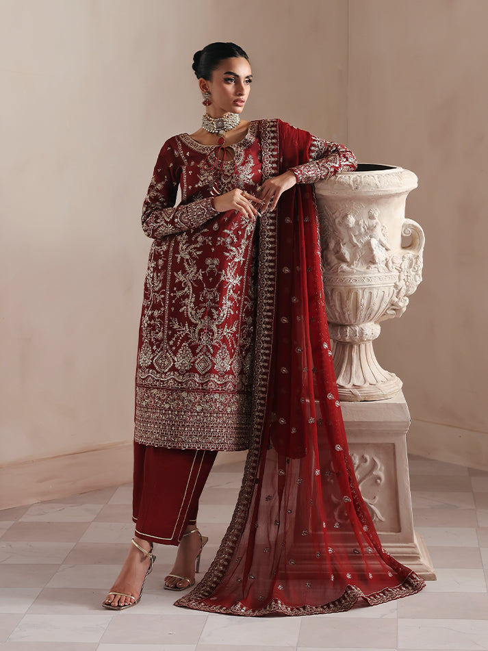 Gulaal | Serica Raw Silk | Seryne - House Of Hania