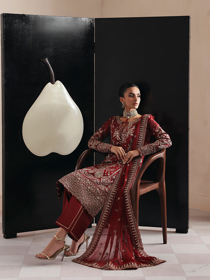Gulaal | Serica Raw Silk | Seryne - House Of Hania