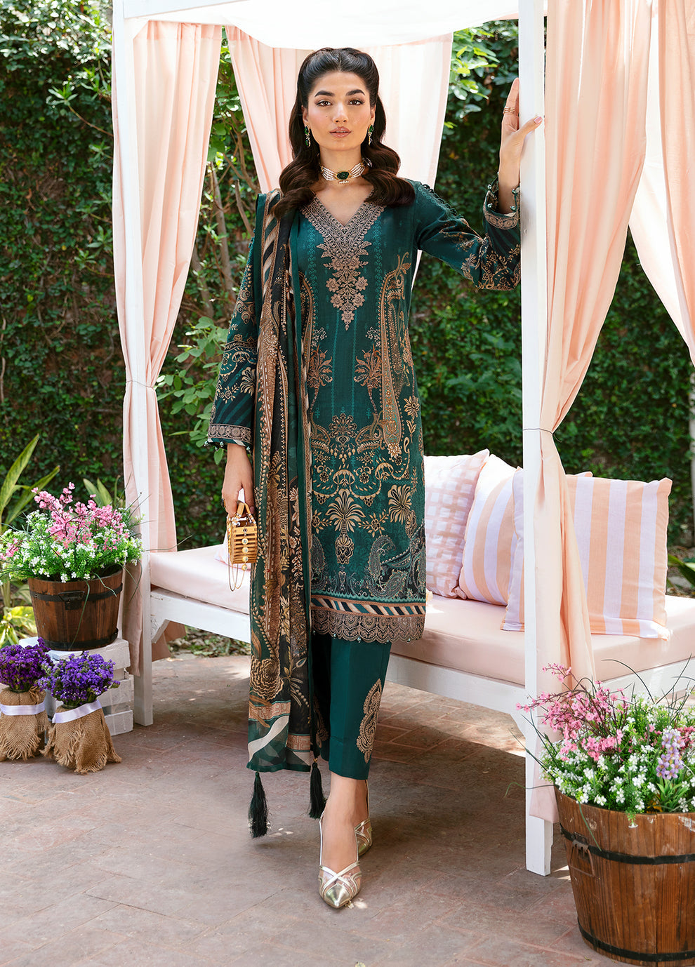 Gulaal | Summer Glow Lawn 24 | EMMELINE (GL-L-24V3-08) - House Of Hania