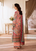 Gulaal | Velouré Printed Silk | Coral Éclat - House Of Hania