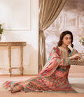 Gulaal | Velouré Printed Silk | Coral Éclat - House Of Hania