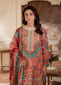 Gulaal | Velouré Printed Silk | Coral Éclat - House Of Hania