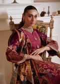 Gulaal | Velouré Printed Silk | Imperial Plum - House Of Hania